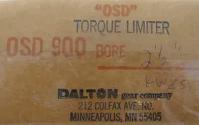 NEW DALTON OSD900 TORQUE LIMITER 2-1/2" BORE