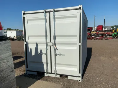 New 12’ Job Site Storage Container, 12’x87-1/2”x98-1/2” tall overall, Swing Doors on One End with 7’...