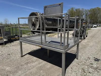 USED CUSTOM DESIGNED & MANUFACTURED STAINLESS STEEL OPERATORS PLATFORM