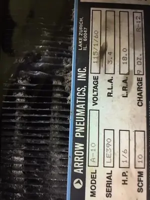 3395-540 Arrow Pneumatics Air Dryer Model A10 – 10 SCFM