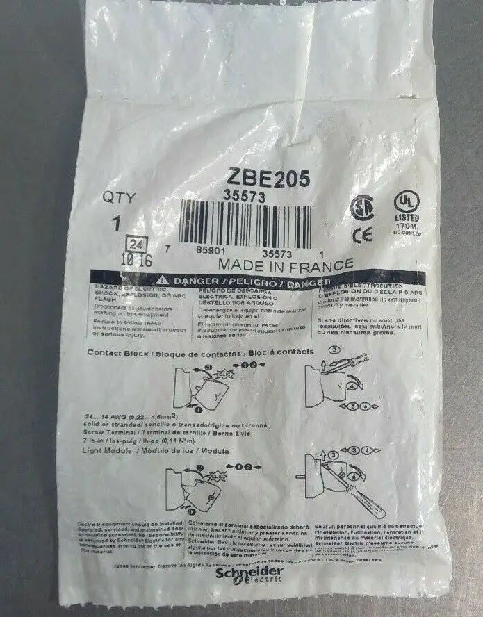 Telemecanique ZBE205 Contact Block 35573 4C