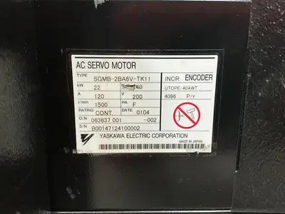 USED YASKAWA ELECTRIC SGMB-2BA6V-TK11