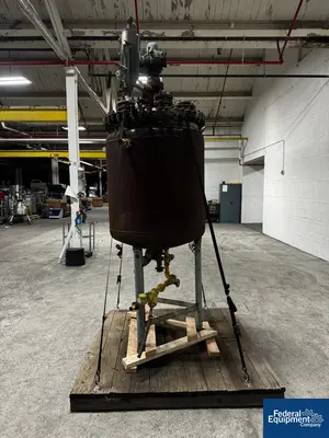 USED Pfaudler 200 Gal Pfaudler Glass Lined Reactor, 25/75#