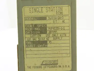 Foxboro 760CSA-2A-3 HMI Single Station Micro Controller 120VAC Supply