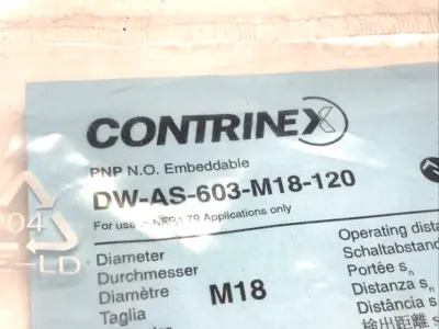 Contrinex DW-AS-603-M18-120 IO-Link Inductive Sensor M18 Diameter M12 4-Pin Male