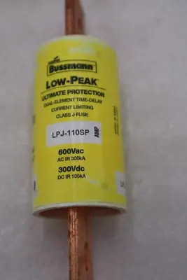 Bussmann LPJ-100SP Low-Peak Fuse 100 Amp Class J - STOCK GF543A