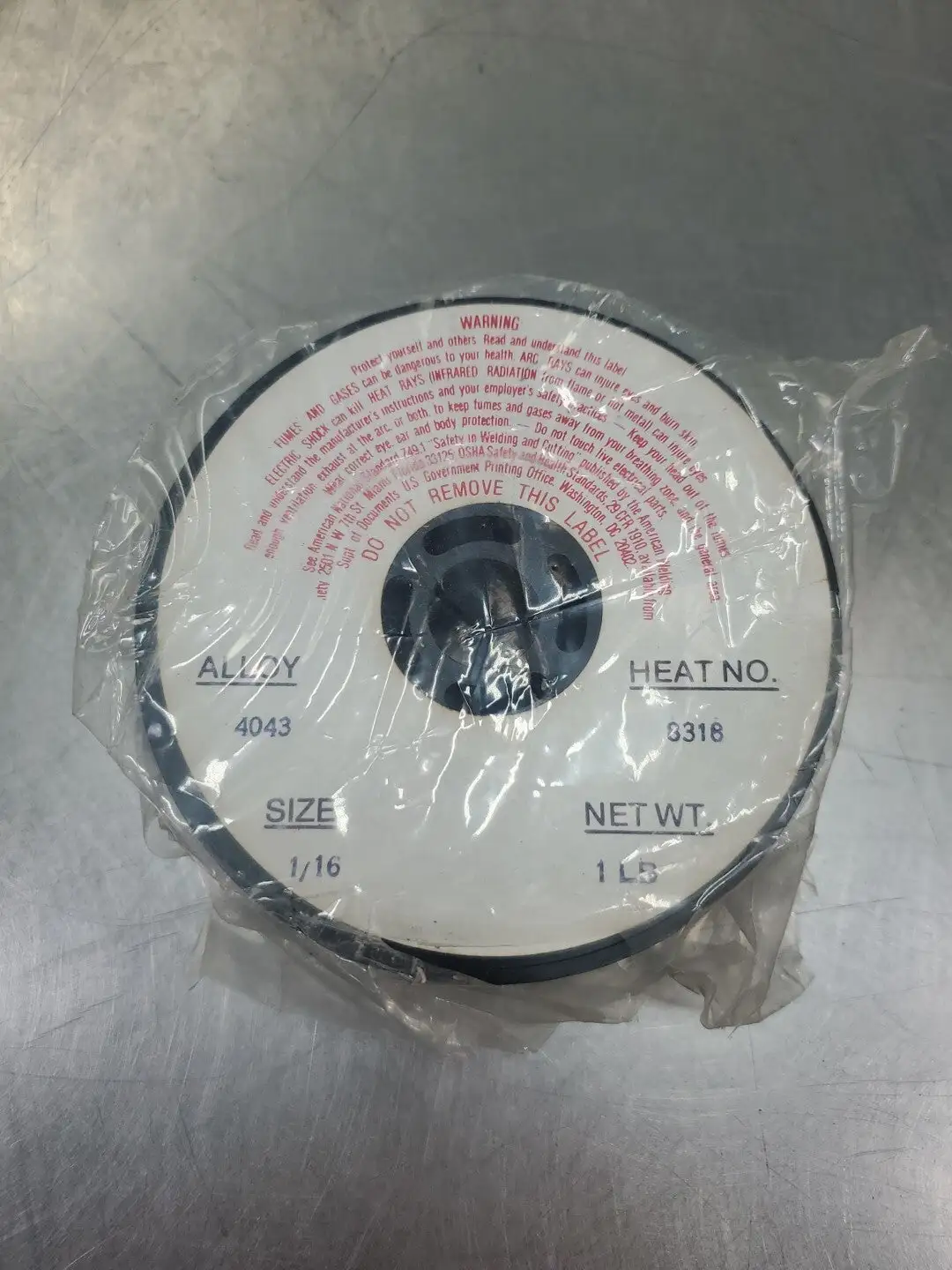 Harris Alloy 4048, 1/16", Heat No. 8318, 1lb, Welding Wire. 5E-29