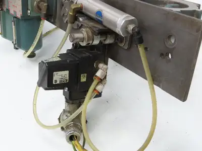 5" Wafer Style Steel Butterfly Valve 120V Pneumatic Solenoid Actuator Assembly