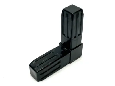 100-300-S | EZ Tube  Black Steel-Core Connector 2-Way LOT OF 2 - Used