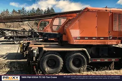 Used 1966 P & H 650A-TC 50-TON CRANE Truck-Mounted Cranes Pennsylvania US | Proxy Equipment #1384916