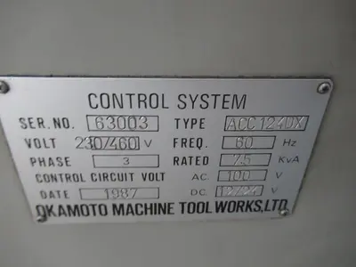 USED 1987 OKAMOTO ACC-124DX