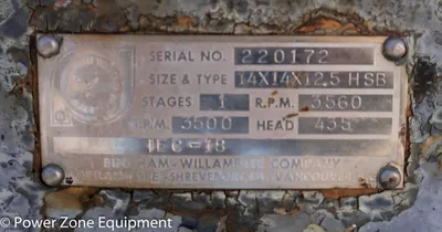 USED SULZER BINGHAM 14X14X12.5 HSB