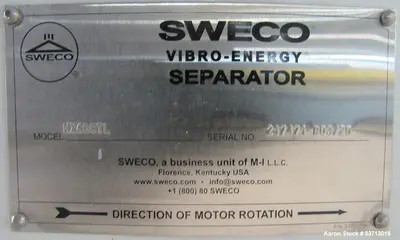 USED SWECO LS60S10101