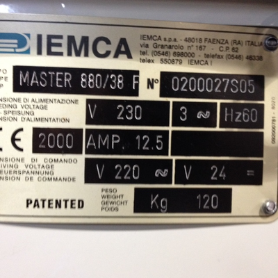 UD100192: Iemca Master 880/38F