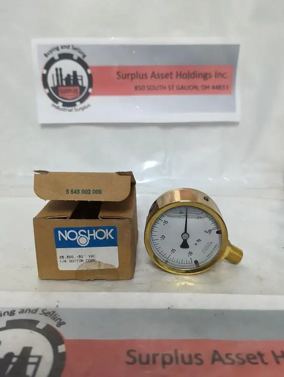 New | in-Stock NOSHOK 25.300 .-30 Vacuum Gauges / Controllers Ohio US | Surplus Asset Holdings #1365571