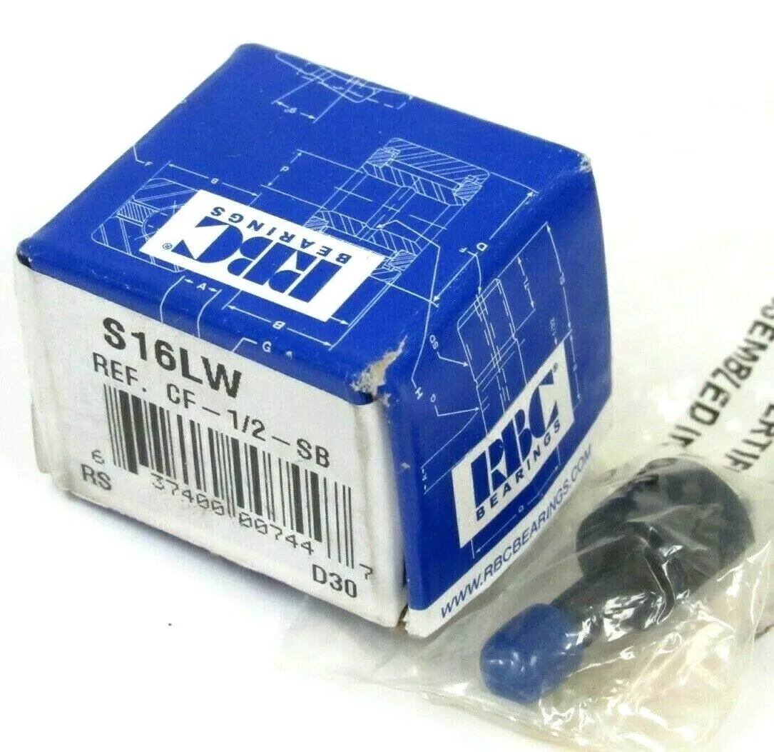 NEW RBC S16LW CF-1/2-SB CAM FOLLOWER BEARING CF12SB