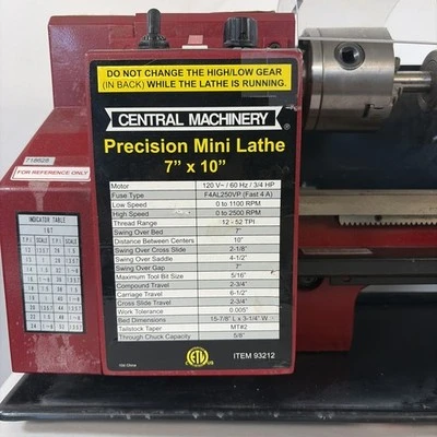 Used Central Machinery 93212 Engine Lathes California US | ANACAPA EQUIPMENT BROKERS, INC #1540717