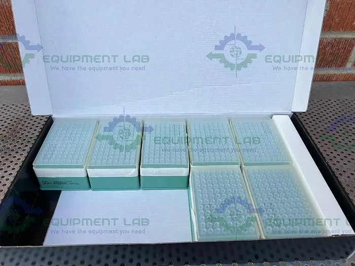NEW LOT OF 7 - AXYGEN FX-50-R-S 50 UL CLEAR RACKED PRE STERILIZED  96 PIPET TIPS