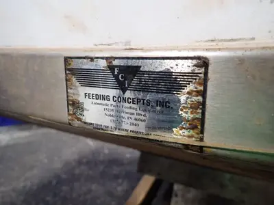 Feeding Concepts Inc.  112" X 8" Incline Conveyor Belt