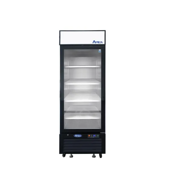 New | in-Stock Atosa New Atosa MCF8720GRL Bottom Mount (1) Glass Door Freezer 19.39 Cu Ft - Black Cabinet (Left Hinged) Display Freezers Illinois US | Falcon Restaurant Supply #1375580