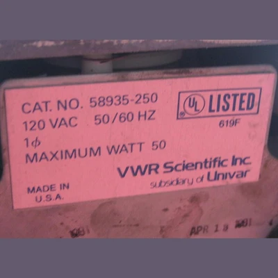 USED VWR SCIENTIFIC DYLASTIR