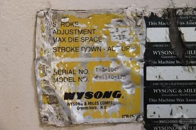 USED WYSONG THS140-120