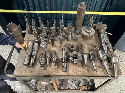 3.5"  x 40 TAPER TOS MODEL #W9 ROTARY TABLE HORIZONTAL BORING MILL WITH FACING HEAD : YOBRO 25160