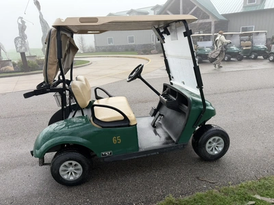 (1) 2019 E-Z-Go EFI golf cart with a Kawasaki gas engine, model 657061G01, includes canopy, fold-dow...
