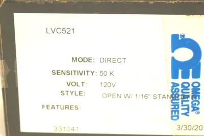 NEW OMEGA LVC521 RELAY 120V