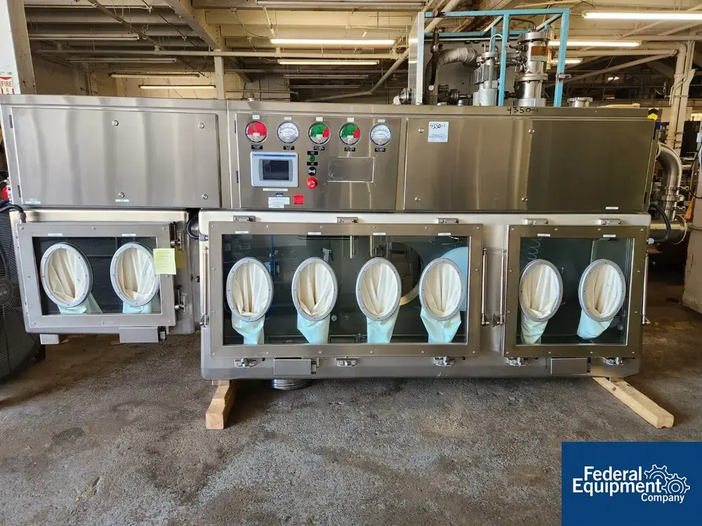 USED Telstar Industrial, S.L. 99" Telstar Compounding Isolator, S/S, (6) Glove
