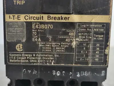 USED ITE E43B070