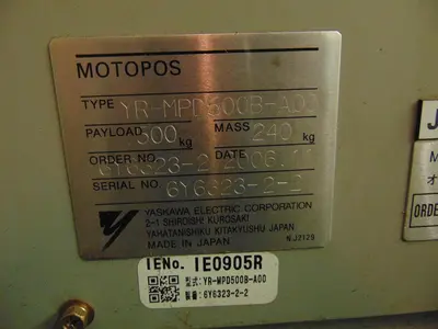 USED 2006 YASKAWA MOTOMAN YR-MPD500B-A00