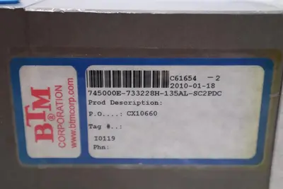 BTM CORP 745000E-733228H-135AL-SC2PDC STOCK #2950