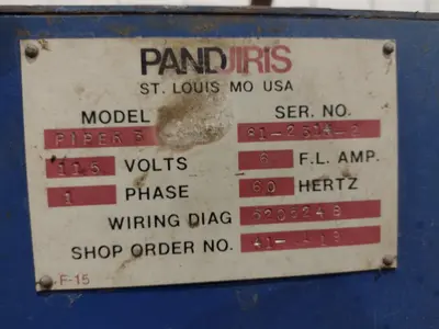 6,000 LB PANDJIRIS MODEL PIPER 3 TANK TURNING ROLLS, DRIVE & IDLERS, 110V : YOBRO 24750