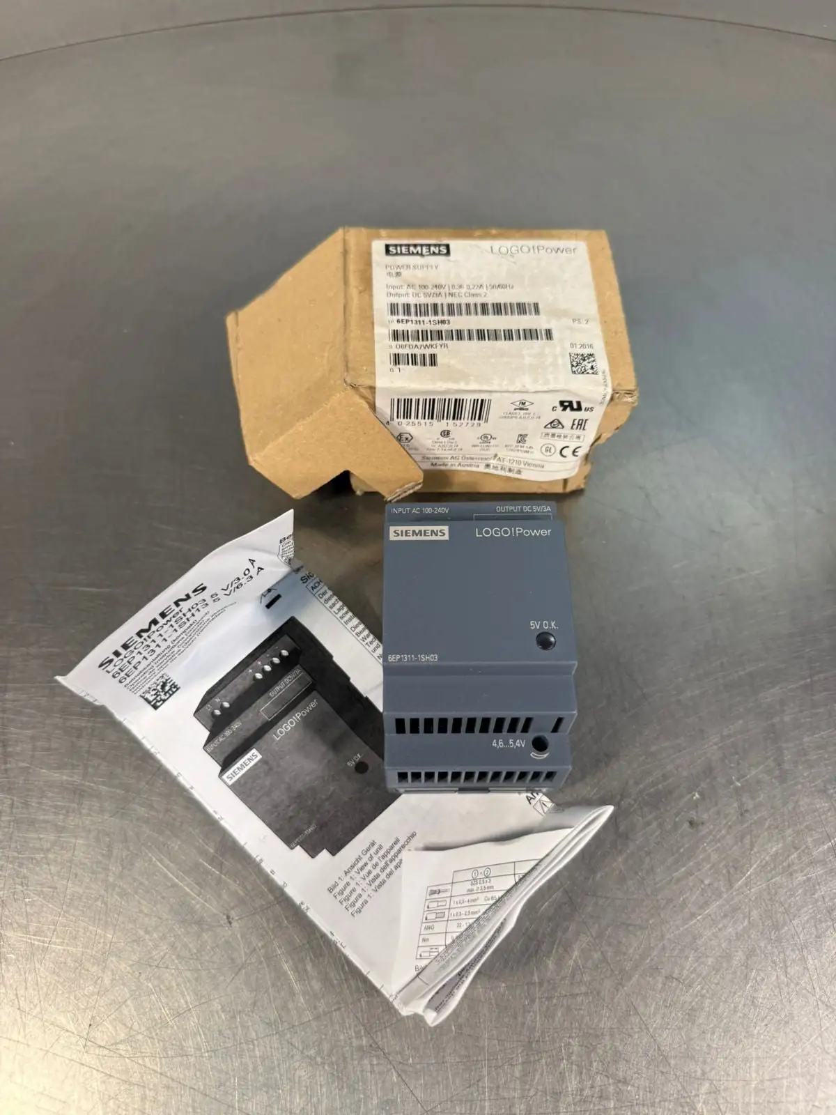 Siemens 6EP1311-1SH03 Power Supply 50/60Hz (2.1.5)