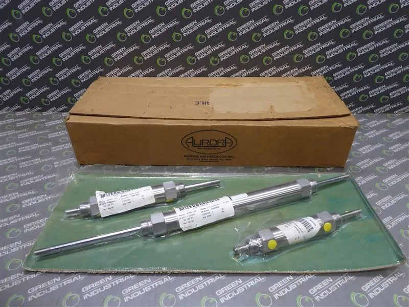 Aurora Pneumatic Air Cylinder Actuator Set 1" - 2" - 8" Strokes New NIB