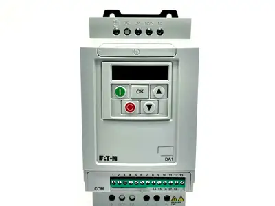 USED EATON VF DRIVE IP20 NEMA 0, LED DISPLAY, 2-OUTPUTS 5-INPUTS