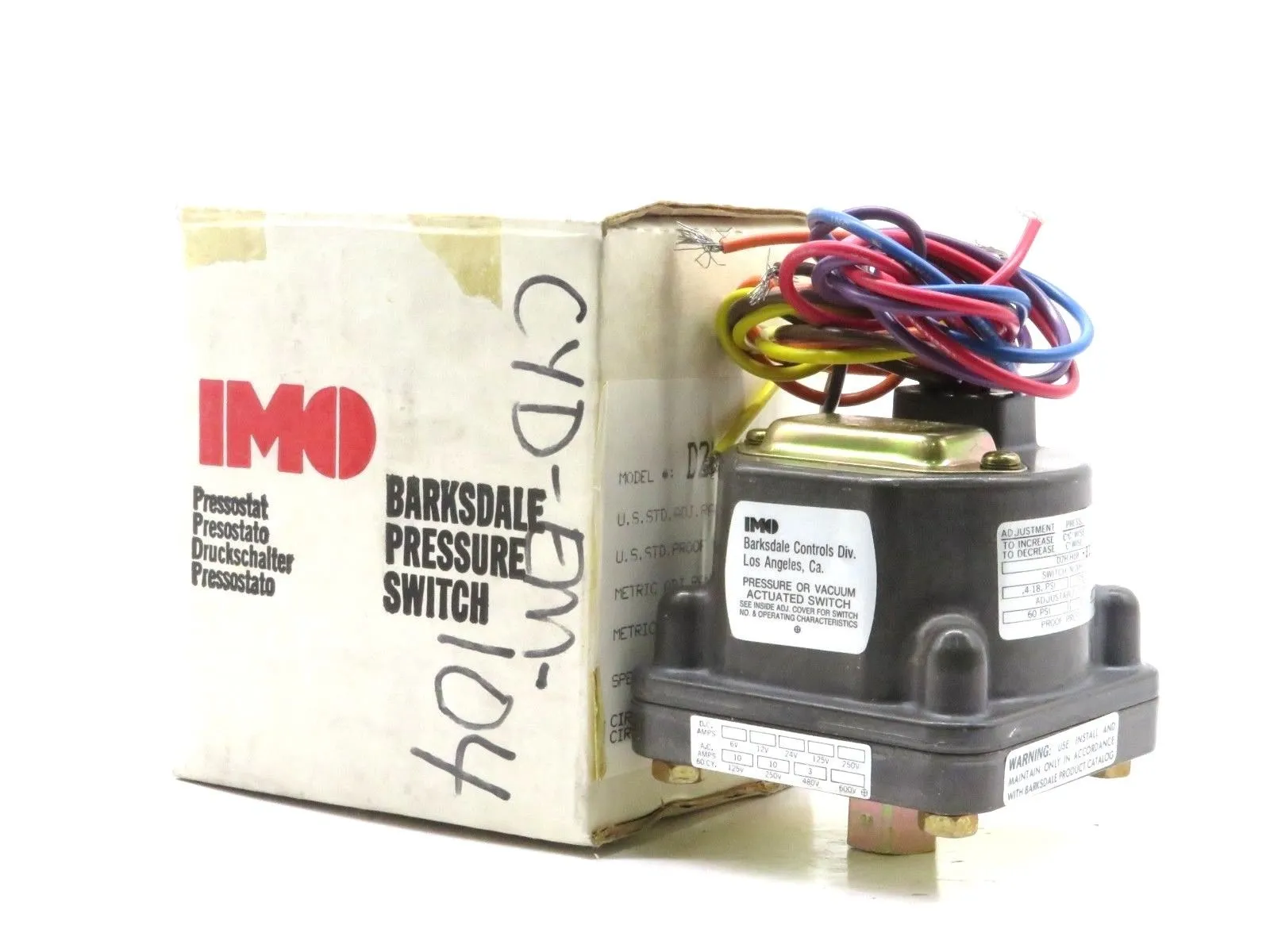 NEW BARKSDALE D2H-H18-B3 PRESSURE SWITCH D2HH18B3 D2HH18 870716
