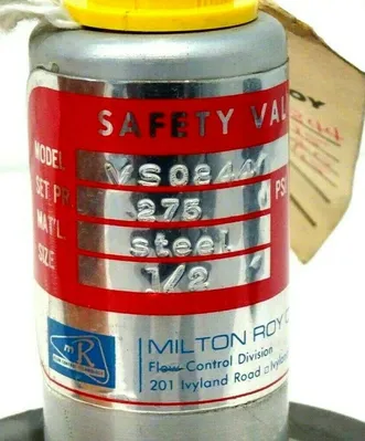 NEW MILTON ROY VS0844 SAFETY VALVE 1/2"