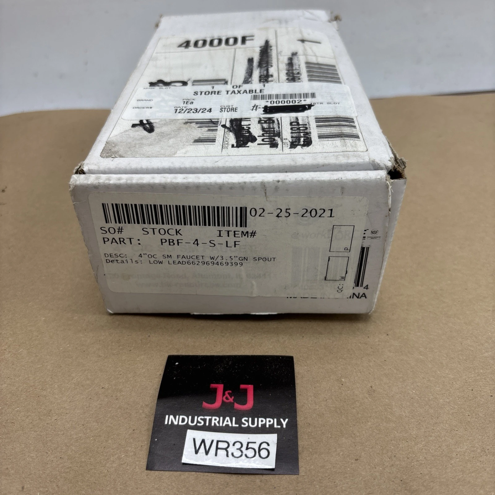 New | in-Stock JK PBF-4-S-LF Faucets / Sprayers Indiana US | J&J Industrial Supply #1515440
