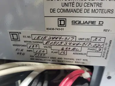 USED SQUARE D MODEL 6