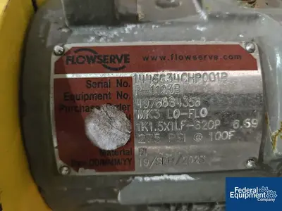 Used FlowServe 10 HP Flowserve Centrifugal Pump, Model MK3 Lo-Flo, C/S Pumps Ohio US | Federal Equipment Company #1337716