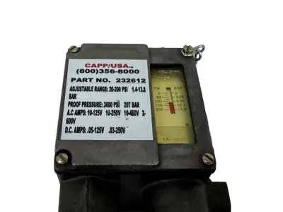 NEW CAPP USA 232612 PRESSURE SWITCH 20-200PSI