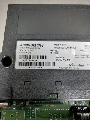 USED Allen Bradley 1756-CNB/E Ser E Control Net Comm Module, F/W 11.004