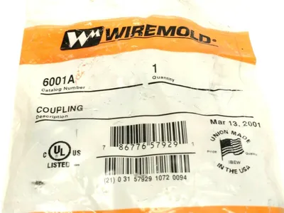 6001A | Wiremold  6000 Galvanized Coupling Fitting LOT OF 2 - New Other