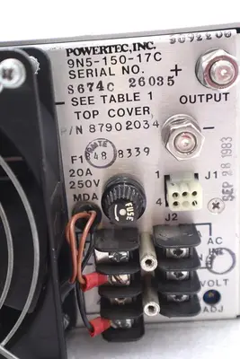 POWERTEC DC POWER SUPPLY MODEL 9N5-150-17C SUPER SWITCHER STOCK #1003A