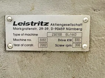 2002 LEISTRITZ ZSE100 BL/44D Extruders, twin screw | Mark One Machinery (6)