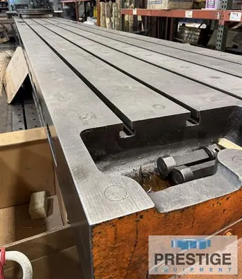 52" x 388" x 34" T-Slotted Planer Table
