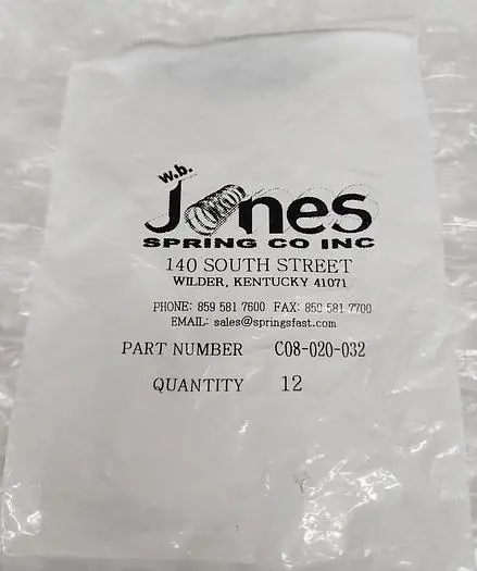 Used JONES SPRING CO C08-020-032 Semiconductor Parts | Advanced Capital Equipment Sales #432012