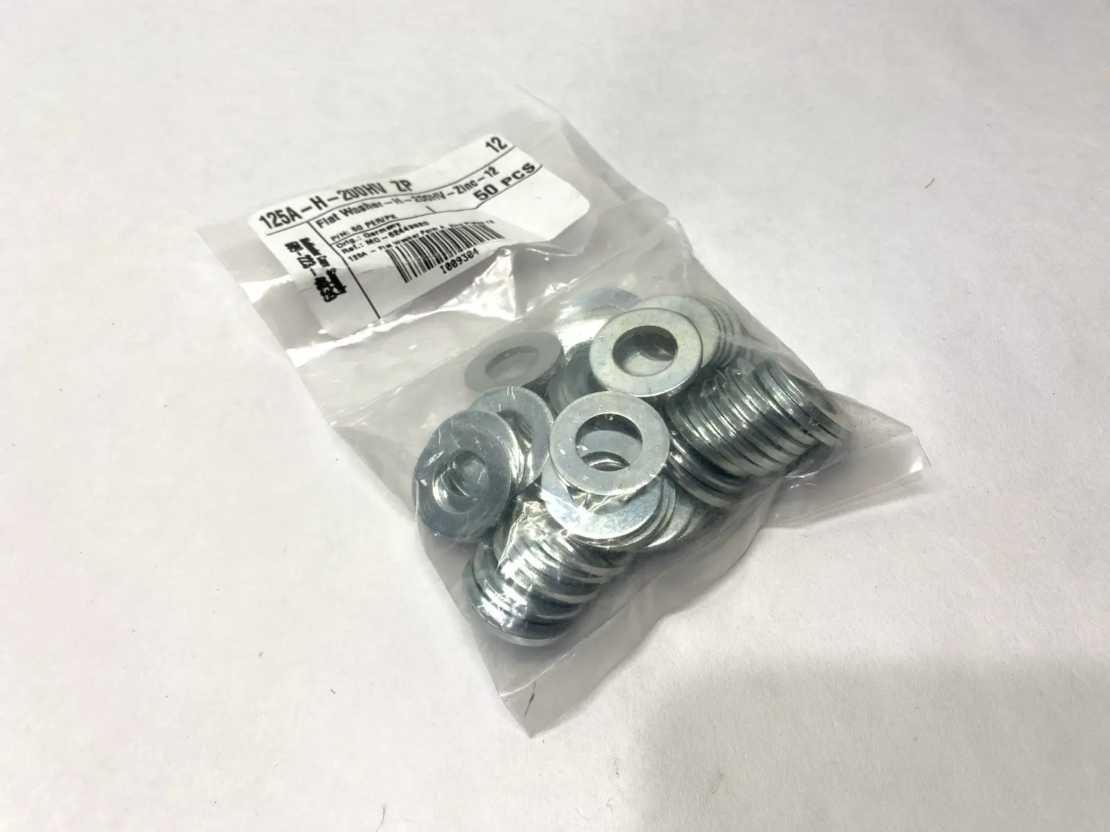 125A-H-200HV ZP | 125A Flat Washer Form A Zinc Plated 12 LOT OF 50 - New
